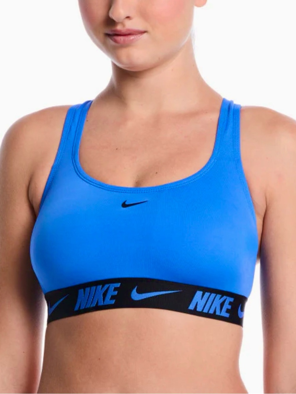 Nike Women’s Logo Tape Racerback Bikini Top Blue XS NWT Swim